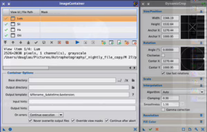 Applying a dynamic crop to an image container so that the crop is applied to the full container at one time.